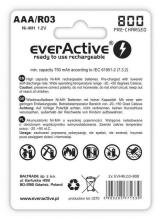 EverActive Ni-MH R03 AAA 800 mAh Silver Line akumulatori - 2 gab.