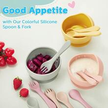 La Bebe™ Basic  Silicone Fork Art.169083 Misty Green