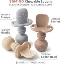 La Bebe™ Basic  Silicone Fork Art.169084 Light Beige
