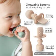 La Bebe™ Basic  Silicone Spoon Art.169087 Old Rose