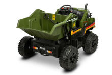 BATTERY VEHICLE TOY TIPPER TRUCK TANK GREEN