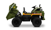 BATTERY VEHICLE TOY TIPPER TRUCK TANK GREEN