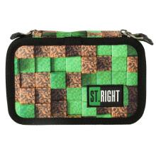 Ikonka Art.KX3760_3 Tri-fold pencil case with accessories Pixel Cubes