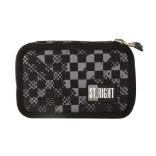 Ikonka Art.KX3758_2 Double pencil case with accessories Chessboard Crush