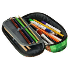 Ikonka Art.KX3760 Padded sachet pencil case with flap Pixel Cubes