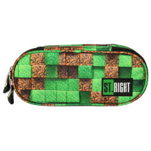 Ikonka Art.KX3760 Padded sachet pencil case with flap Pixel Cubes
