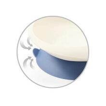 1077/04 Suction bowl with spoon blue