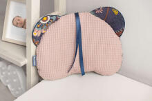 Pushchair pillow Bear – Waffle boho dusty rose