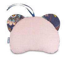 Pushchair pillow Bear – Waffle boho dusty rose