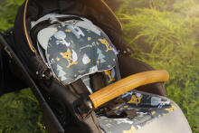 Pushchair pillow Bear – Waffle boho dusty rose