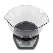 Salter 1024 SVDR14 Electronic Kitchen Scales with Dual Pour Mixing Bowl silver