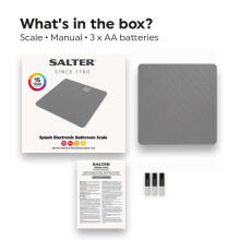 Salter 9218 GY3R Splash Electronic Bathroom Scale