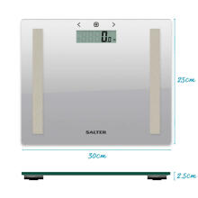 Salter 9113 SV3RAREU16 Compact Glass Analyser Bathroom Scales - Silver