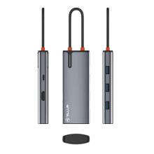 Tellur USB-C hub, PD 3.0 100W, HDMI, 3xUSB 3.0 grey