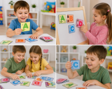 I-Toys English Magnetic Alphabet Art.173285 Magnetic flashcards with letters for teaching the English alphabet