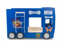 Plastiko Happy Bus Art.17541  Двухярусная кровать  Автобус с матрасом 190x90 cm
