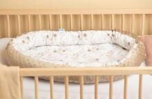 BABY NEST MINKY 70x30 LIGHT BROWN EMBROIDERY