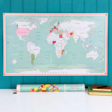 Scratch world map, Rex London