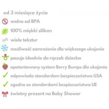 Teether, Juicy Raspberry, Blue, RaZbaby