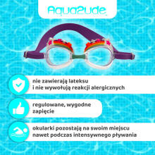 Aqua2ude Children's anti-fog swimming goggles - Rainbow with stars swimming goggles for the swimming pool Age: 3+