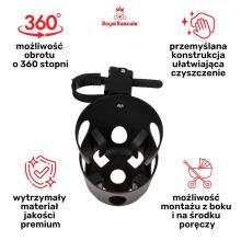 Royal Rascals stroller cup holder Universal stroller cup holder, black, 1 pc.