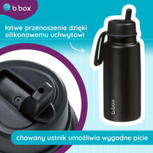 Insulated Flip Top Bottle – stainless steel, 1l thermos Deep Space, b.box