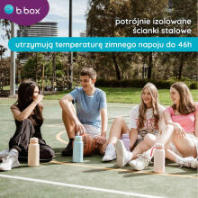 Insulated Flip Top Bottle – stainless steel, 1l thermos Deep Space, b.box