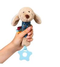 No Baby Squeaky Dog Willy with teether Art.1524  Squeaky toy with teether Dog