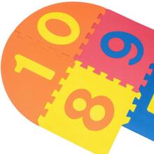 Bebe Basic Puzzle Art.180066 Multifunctional floor puzzle mat with numbers and shapes, 10 pieces