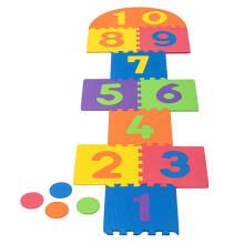 Bebe Basic Puzzle Art.180066 Multifunctional floor puzzle mat with numbers and shapes, 10 pieces