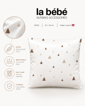 La Bebe™ Satin Art.18246 Pearl pillow case 40x40cm