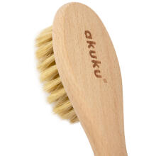 Akuku Wooden Brush Natural Art.A0669  Koka matu suka ar dabīgiem sariņiem