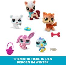 Коллекционный набор Littlest Pet Shop Winter Besties – 5 фигурок питомцев и аксессуары Art. BF00573