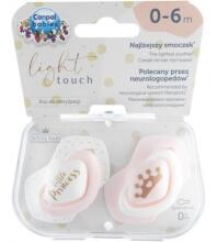 Mānekļi "ROYAL BABY" silikona simetriskās formas 0-6 mēn., Canpol 22/650 pink (2 gab.) [A]
