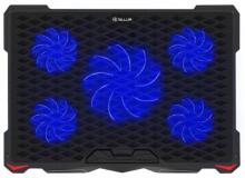 Tellur Cooling pad Basic 17, 5 fans, LED, Black
