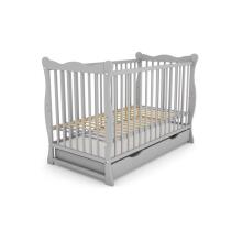 Kiddos Julia Art.191495 White Baby cot with drawer, 120x60 cm