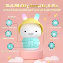 Alilo Smart Hare G9 LV – Interactive Musical Player and Developmental Toy for Children from 0+, ar latviešu valodu, with 8GB Memory, Safe Silicone Ears, and Night Light