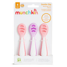 MUNCHKIN Gentle Dip First Spoon, 3pk, Pink- Purple 4m+, 91510P