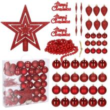 CA0127 CHRISTMAS BALLS 6/4/9.5 CM 51 PCS.