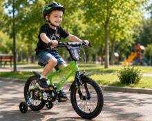 Bike Fun MTB 14 Boy Cosmos 1 Speed Art.77335 Bērnu divritenis (velosipēds) ar piepūšamiem riteņiem un tērauda rāmi