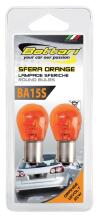 Car bulbs 12V 21W BA15S, orange