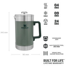 The Stay-Hot French Press 1,4L green