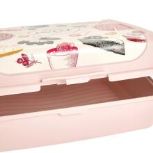 Food storage container click-box midi 1L Carla &amp;quot;Sweet day&amp;quot; 17x13x7cm pink