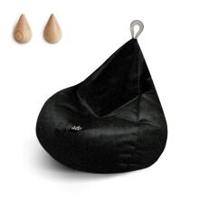 Qubo™ Tiny Drop Onyx Fresh Fit  Art.210255 Kids ergonomic chair pouf, soft & cute