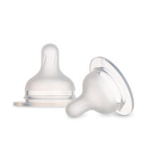 CANPOL BABIES silicone teat for S-shaped bottle L (medium) 2 pcs., 59/893