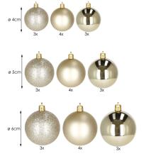 CA0172 CHRISTMAS BALLS 4/5/6 CM 30 PCS.