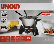 Unold elektriskā fondue 0,8l 6 personām nerūsējošā tērauda melna Schwarz (48615)