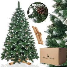 CT0192 Artificial Christmas Tree 240 cm Premium Royal Trees Snowy Diamond Pine with Cones