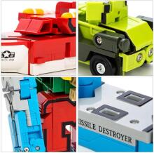 OBEST Number Robot Transformer Toy, 15 Digital Symbols Transform Tank/Helicopter/Submarine Assembled, Educational Building Blocks Set for Children, Educational Learning Gift Tobots Transforme