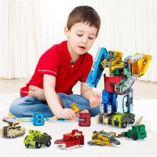 OBEST Number Robot Transformer Toy, 15 Digital Symbols Transform Tank/Helicopter/Submarine Assembled, Educational Building Blocks Set for Children, Educational Learning Gift Tobots Transforme